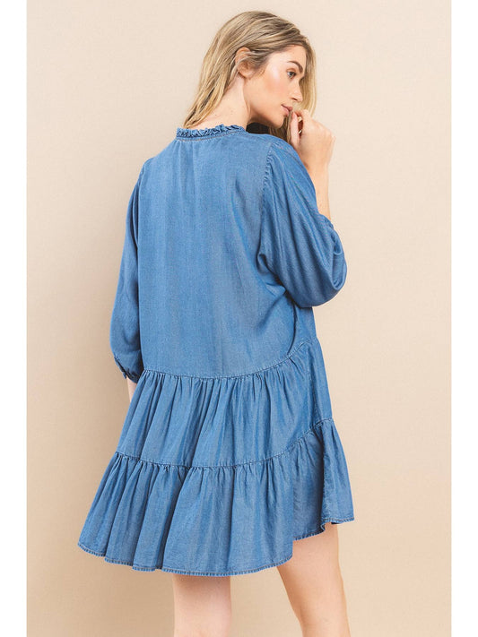 Tencel Babydoll Shirt Dress