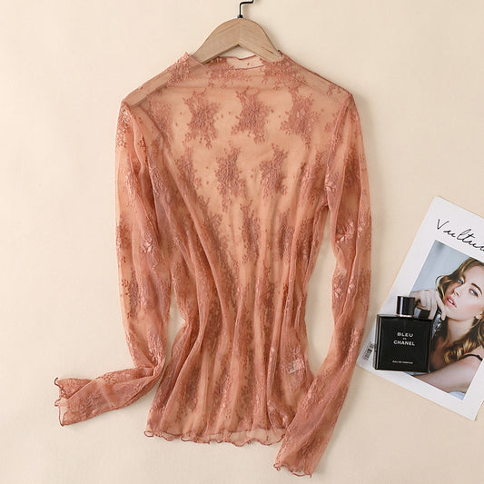 Lace Mesh Top Rust