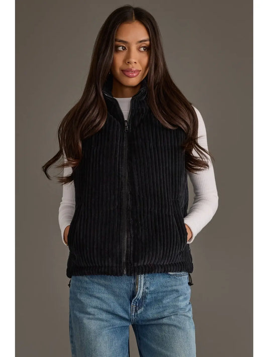 Black Corduroy Vest
