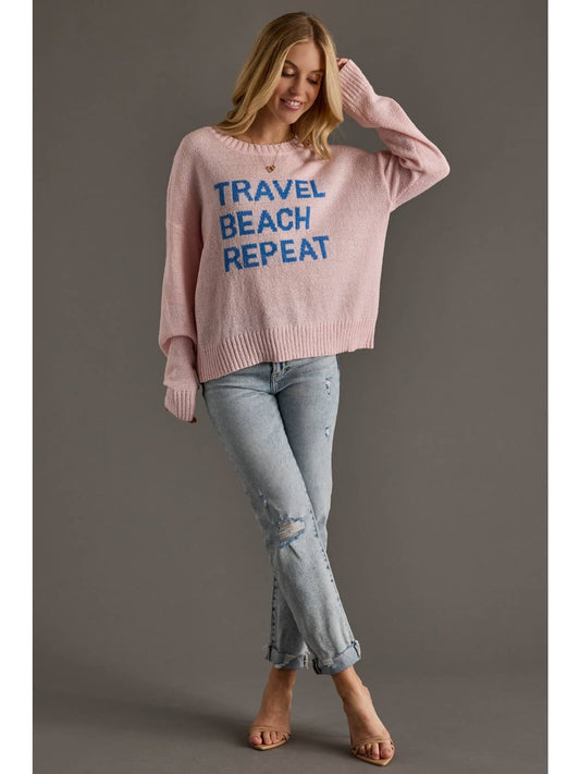 Travel Beach Repeat Lightweight Sweater