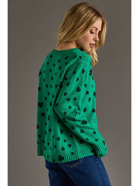 Green Shamrock Sweater