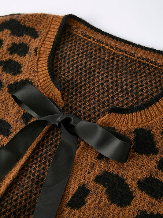 Mommy and Me Leopard Sweater Cardigan - Adult