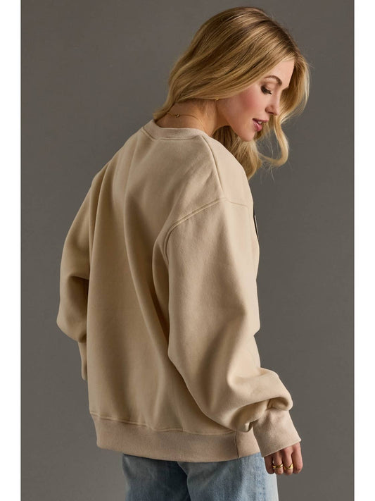 Coffee Weather Sweatshirt Tan