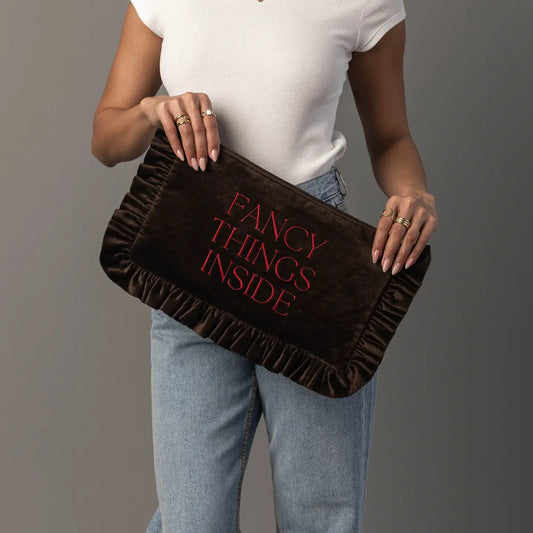 Fancy Things Inside Ruffle Travel Pouch