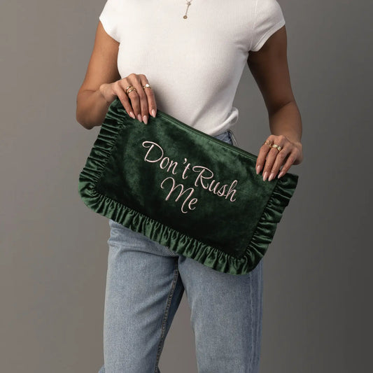 Don't Rush Me Ruffle Travel Pouch