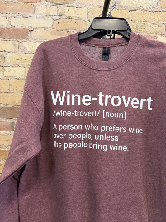 Wine-trovert crewneck sweatshirt