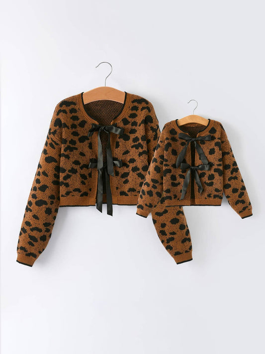 Mommy and Me Leopard Sweater Cardigan - Kids