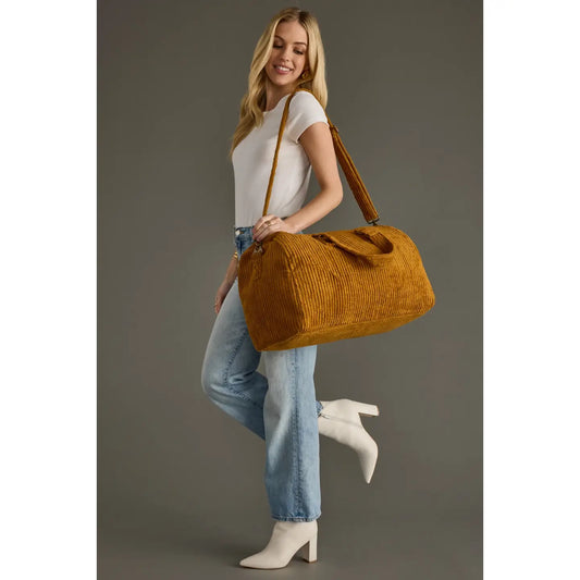 Mustard Corduroy Duffel